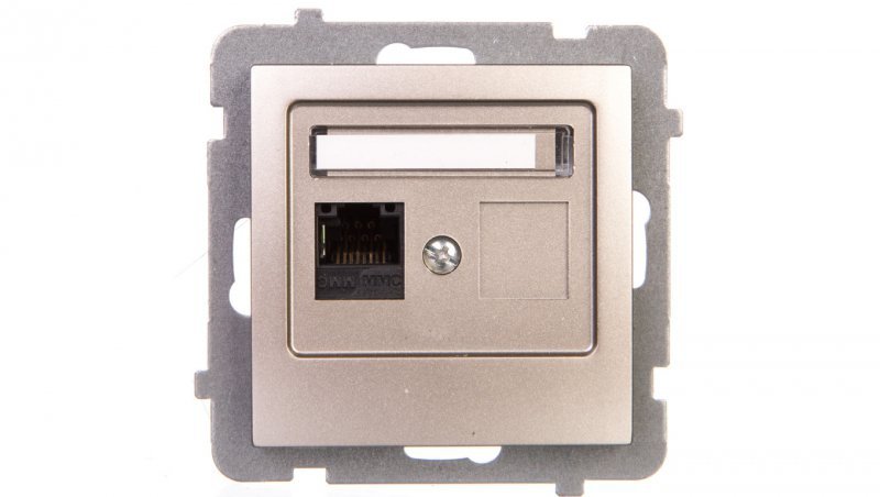AS Gniazdo komputerowe pojedyncze RJ45 kat.5e MMC satyna light GPK-1G/K/m/45