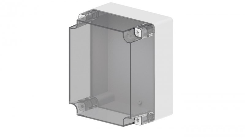 INDUSTRIAL Puszka hermetyczna n/t 270x220x168mm IP65 szara, pokrywa transparentna 2721-01
