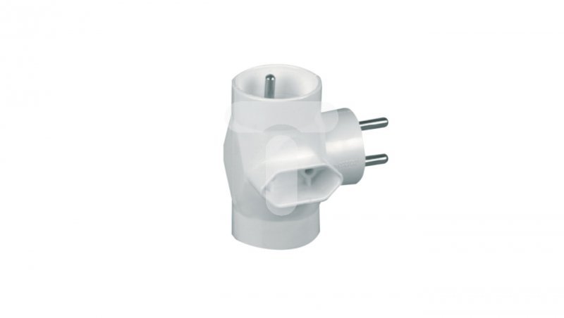 Rozgałeźnik wtyczkowy 2x2P+Z +1xEuro biały R-21
