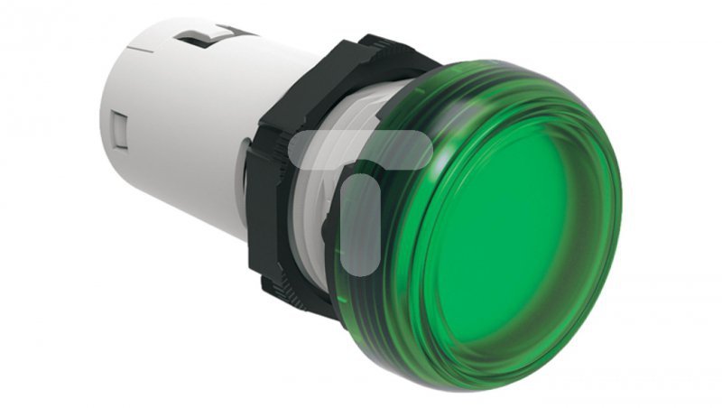 Lampka sygnalizacyjna LED jednoczęściowa zielona 230V AC LPMLM3