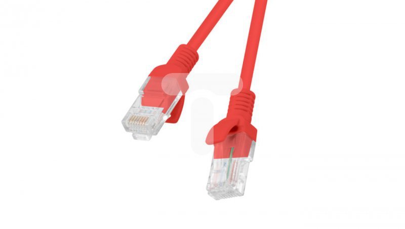 Kabel krosowy patchcord U/UTP kat.5e 20m czerwony PCU5-10CC-2000-R