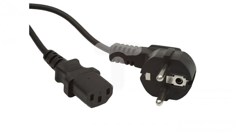 Kabel zasilający CEE 7/7 - IEC 320 C13 1.8m VDE czarny CA-C13C-11CC-0018-BK
