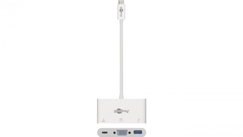 Multi adapter USB-C &gt; USB-A 3.0 + VGA D-Sub(15-pin) + USB-C 62100