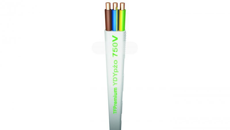Przewód YDYp 3x2,5 żo 450/750V TFPREMIUM G-137325 /100m/