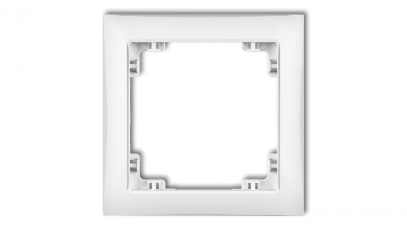 DECO Ramka uniwersalna pojedyncza z tworzywa DECO Soft biały DRSO-1