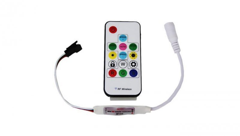 Kontroler sterownik RGB RF IC WS2813 5V 14 przycisków 72W do1024 pikseli Digital