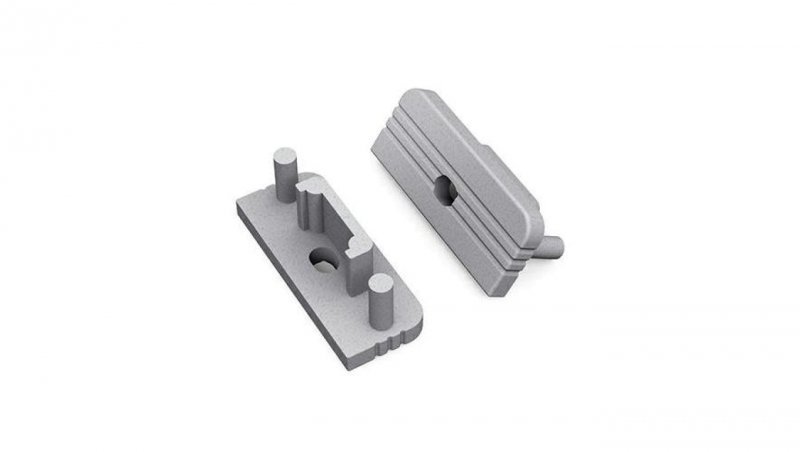 Zaślepka do profil Surface srebrna GEN2 z otworem - 1szt
