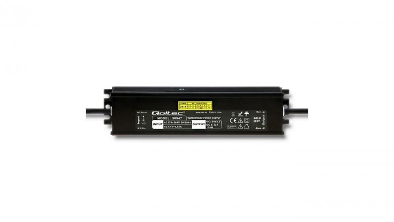Qoltec Zasilacz impulsowy LED IP67 100W 12V 8.3A Wodoodporny Czarny