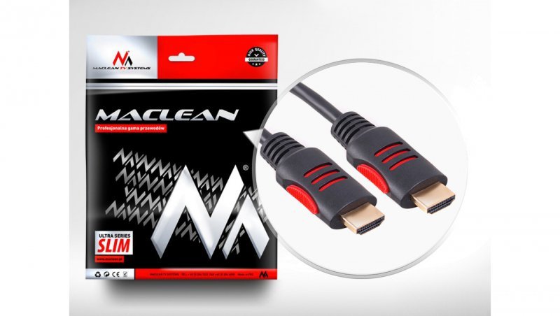 Przewód kabel HDMI-HDMI Maclean MCTV-813 3m v1.4 30AWG z filtrami ferrytowymi MCTV-813
