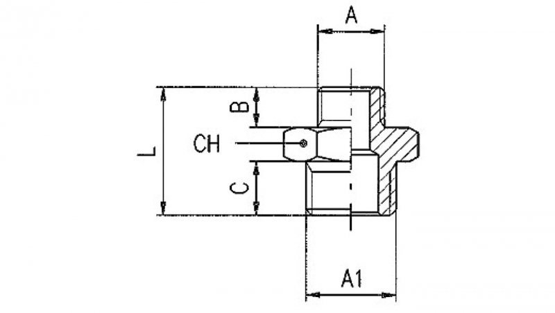 Nypel redukcyjny mosiężny niklowany z G1/4z na G1/2z 2030 1/4-1/2