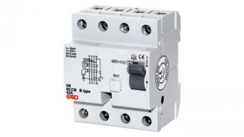 Wyłącznik różnicowo-prądowy 63A 4P 30mA B 107502