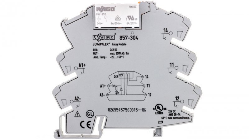 Przekaźnik separacyjny JUMPFLEX 24V DC 10mA 1P 857-304