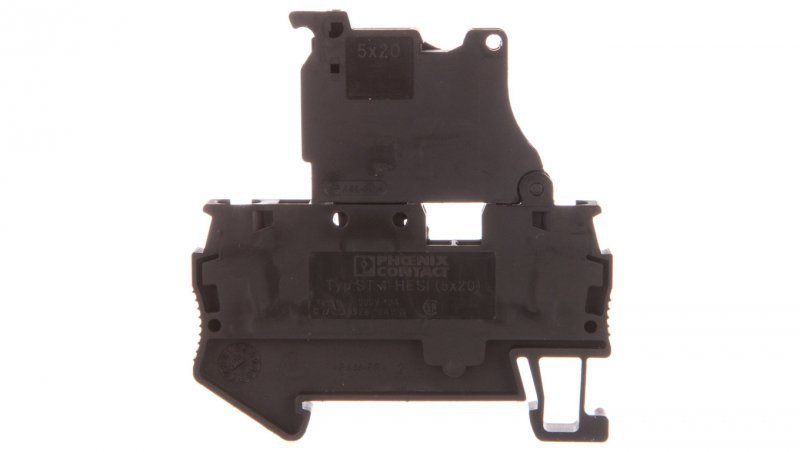 Złączka sprężynowa z bezpiecznikiem 5x20mm 2-przewodowa 0,08-6mm2 czarna ST 4-HESI (5x20) 3036369