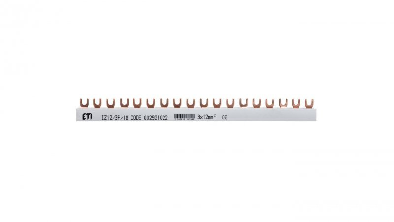 Szyna łączeniowa widełkowa 3P 80A 12mm2 (18 mod.) IZ12/3F/18 002921022