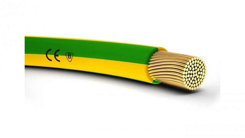 Przewód instalacyjny H05V-K 1 żółto-zielony 4510003 /100m/
