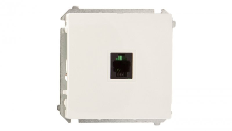 Simon Basic Gniazdo telefoniczne pojedyncze RJ11 białe BMTU.01/11