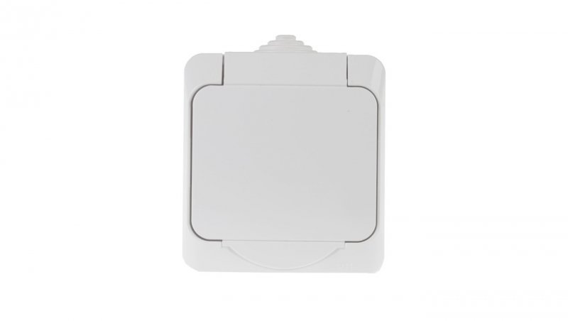 Cedar Plus Gniazdo pojedyncze biały z/u 16A IP44 WDE000540