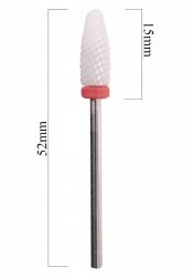 Frez ceramiczny stożek czerwony 3/32 Tirch Cylinder F