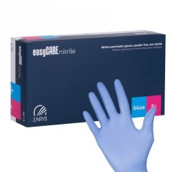 Rękawiczki jednorazowe nitrylowe diagnostyczne i ochronne Easycare nitrile Blue rozmiar S niebieskie 100 szt