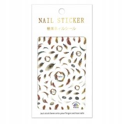 Naklejki do paznokci cienkie pióra R054