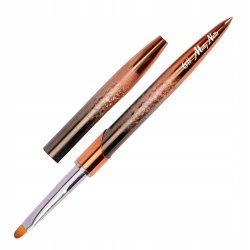 PĘDZELEK ŻEL AKRYLOŻEL OWALNY OMBRE 8mm ROZM 6