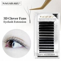 Rzęsy Nagaraku 3D W-shape Mix C, 0.07, 8-15