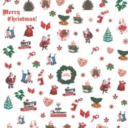 Naklejka paznokcie samoprzylepna świąteczna 1218