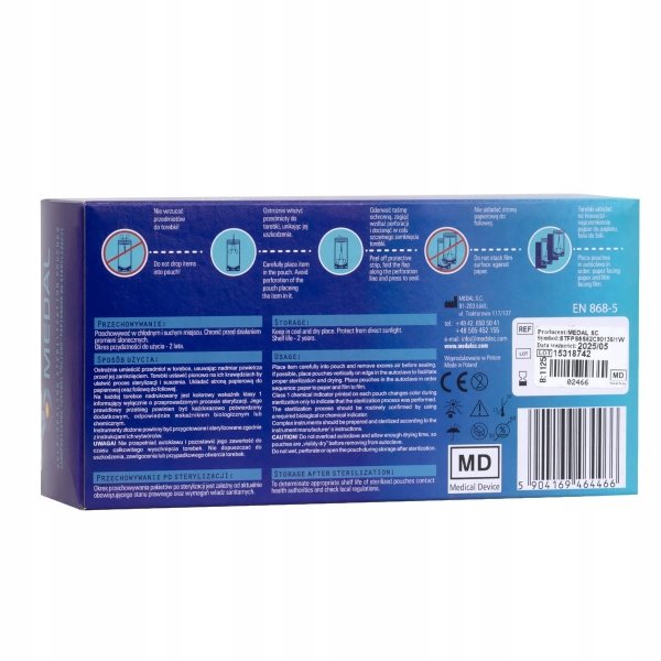 Torebka papierowo-foliowe płaskie Medal 90 x 135 200 szt.