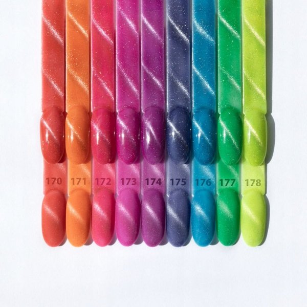 Lakier Hybrydowy Do Paznokci MOLLYNAILS 8g Neon Flashy Cat Eye Nr 174