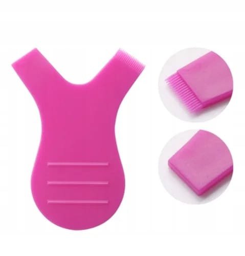 Aplikator grzebyk do liftingu i laminacji rzęs, malinowy