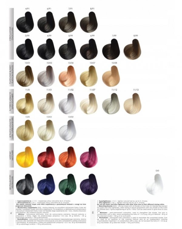 Color Art Desiree Farba 9,11 Intensywnie Popielaty Bardzo Jasny Blond