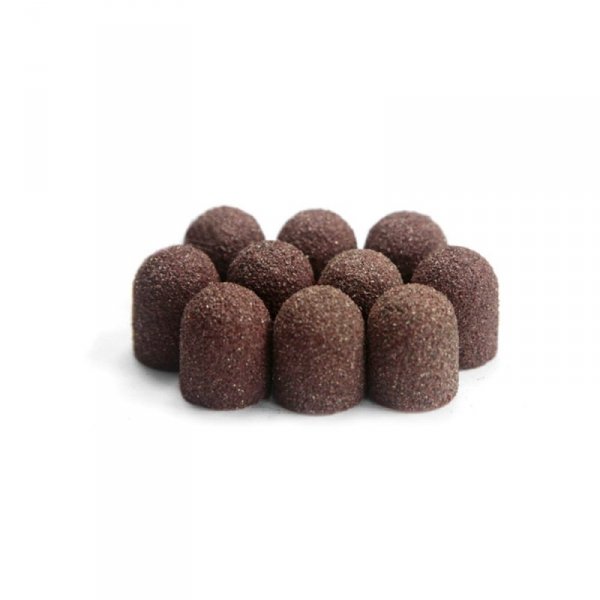 Kapturki do pedicure gradacja 120 16 mm 100szt AlleMed Brązowy Brown