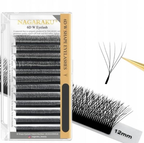 Rzęsy Nagaraku 6D W-shape Mix D, 0.07, 8-15