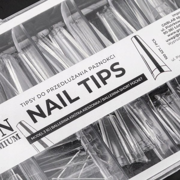 Tipsy do szybkiego przedłużania paznokci Nail Tips NTN ballerina 100 szt