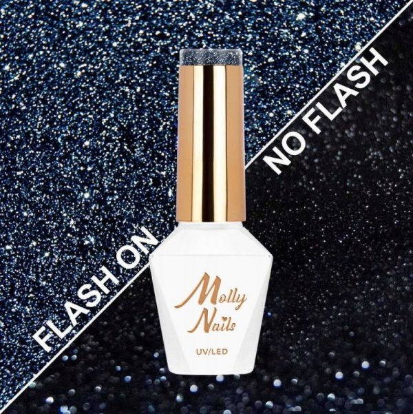 Lakier hybrydowy Molly Nails Duo Flashing Lights Devil’s Night HEMA/Di-HEMA Free 8g Nr 604