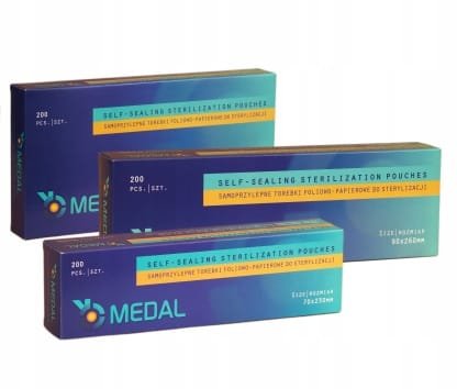 Torebka papierowo-foliowe płaskie Medal 90 x 135 200 szt.