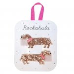 Rockahula Kids - spinki do włosów dla dziewczynki z pieskiem - Morris Sausage Dog