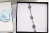 Bransoleta Srebro rodowane Markazyty BDM4107