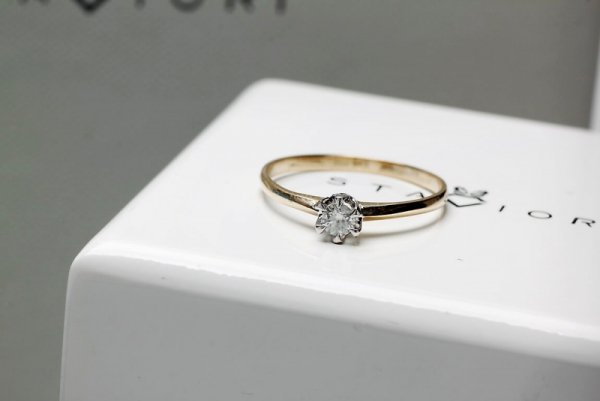 Pierścionek Złoto Diament PXD4837