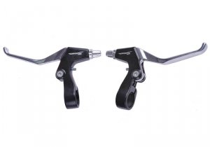 Dźwignie hamulcowe MTB ALU V-Brake Saccon czarno-srebrne