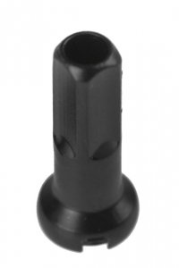 Nakrętka szprychy CN 14mm mosiądz czarna
