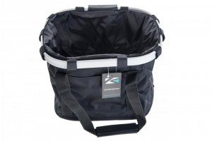 Koszyk na kierownicę z materiału HB-142 /KLIP/ 36x26x22 czarna