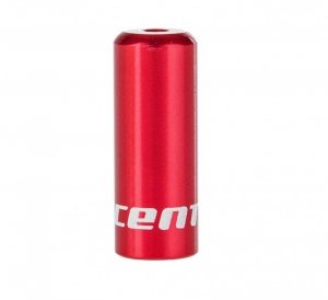 Końcówka pancerza przerzutki ACCENT 4mm alum. czerwona 1szt