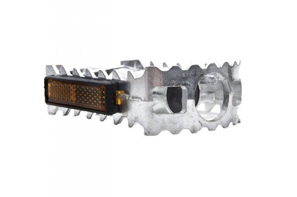 Pedały aluminiowe FP-961 z odblaskami srebrne