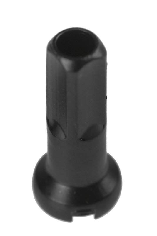 Nakrętka szprychy CN 14mm mosiądz czarna - 10 SZTUK