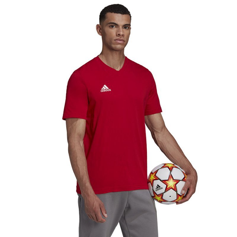 Koszulka adidas ENTRADA 22 Tee HC0451 czerwony XL