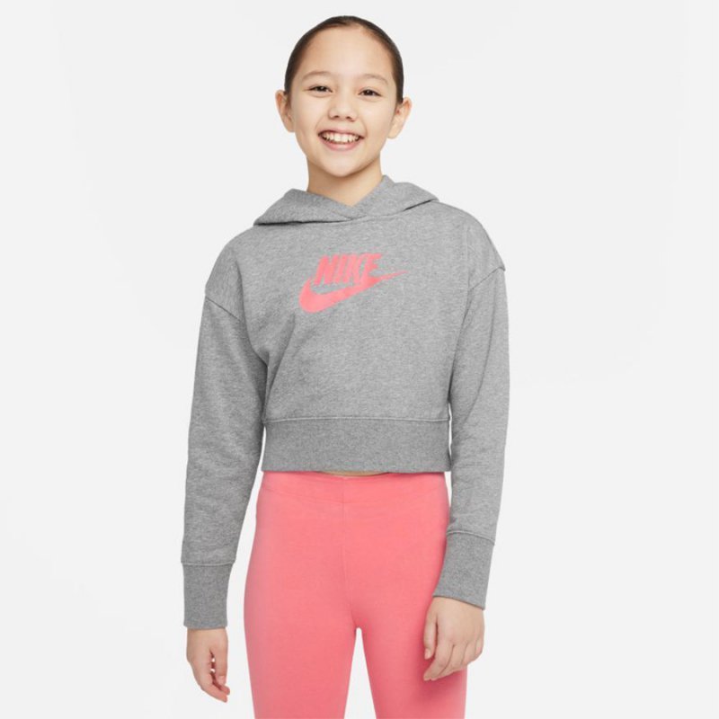 Bluza Nike Sportswear Club Girls DC7210 092 szary L (147-158cm)