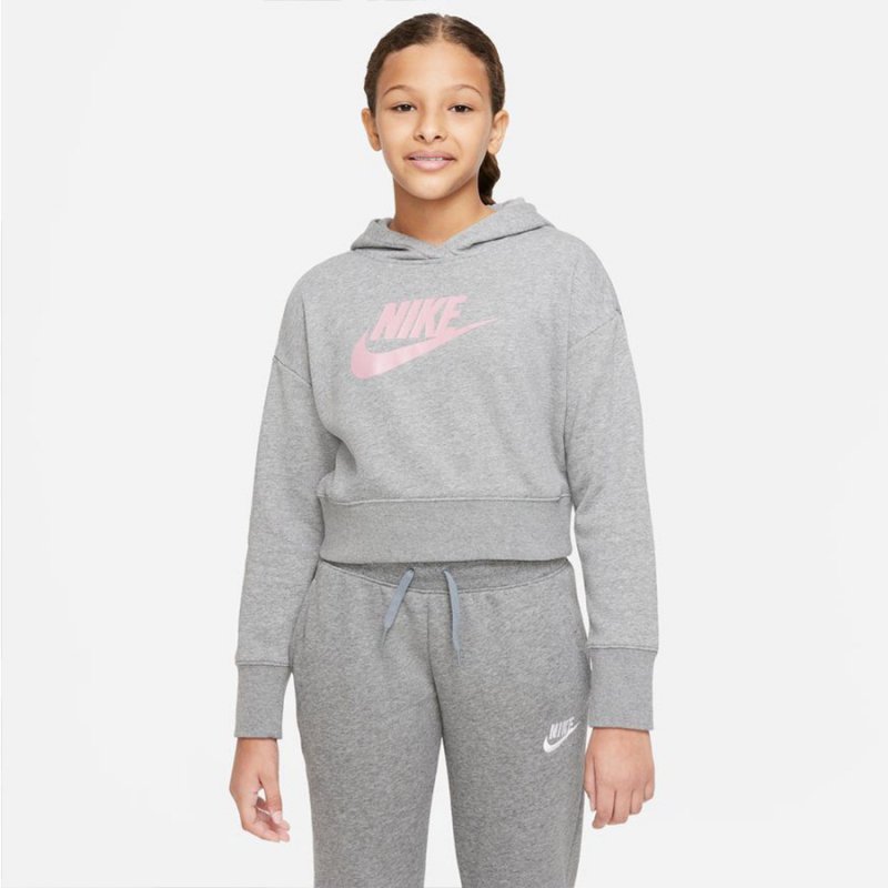 Bluza Nike Sportswear Club Girls DC7210 093 szary L (147-158)
