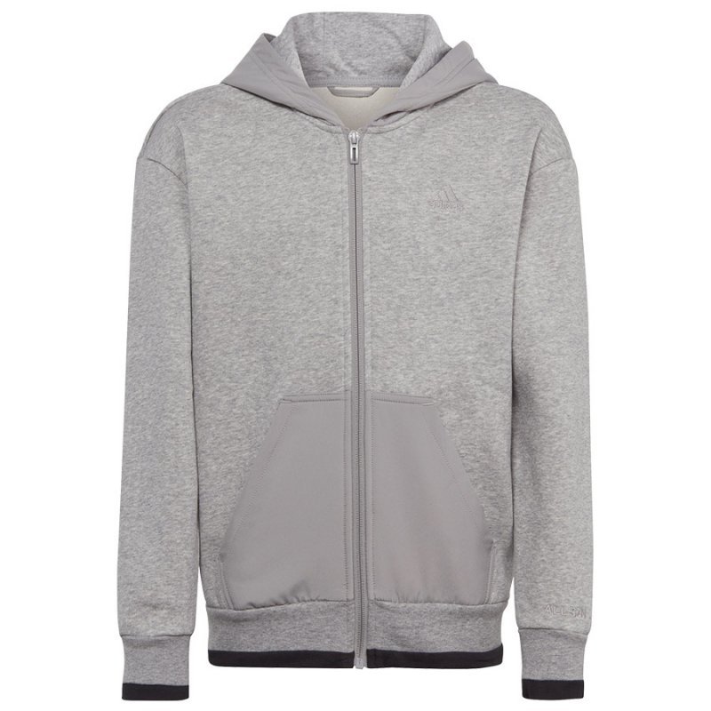 Bluza adidas Fleece Full-Zip Hoody Jr IC5008 szary 152 cm
