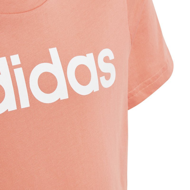T-shirt adidas LIN Tee Jr IC3153 czerwony 140 cm